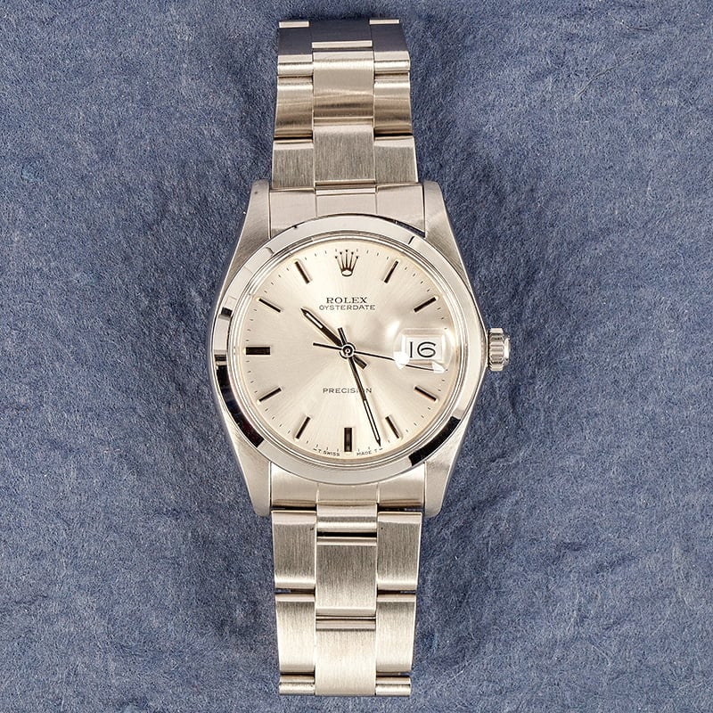 Pre-Owned Rolex OysterDate 6646 Silver Dial