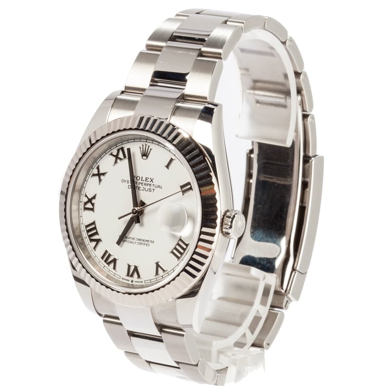 Rolex 126334 Datejust 41 White Roman Dial