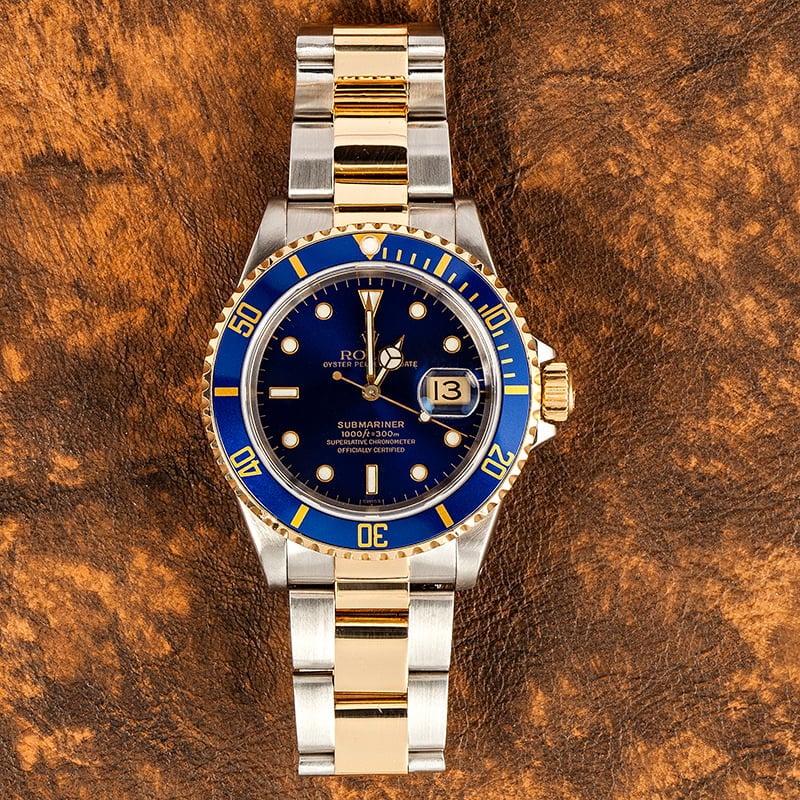 Rolex Submariner 16613 Blue Luminescent Dial