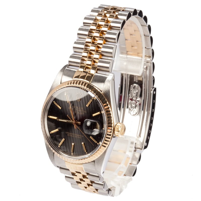 Rolex Datejust 16013 Black Tapestry Dial