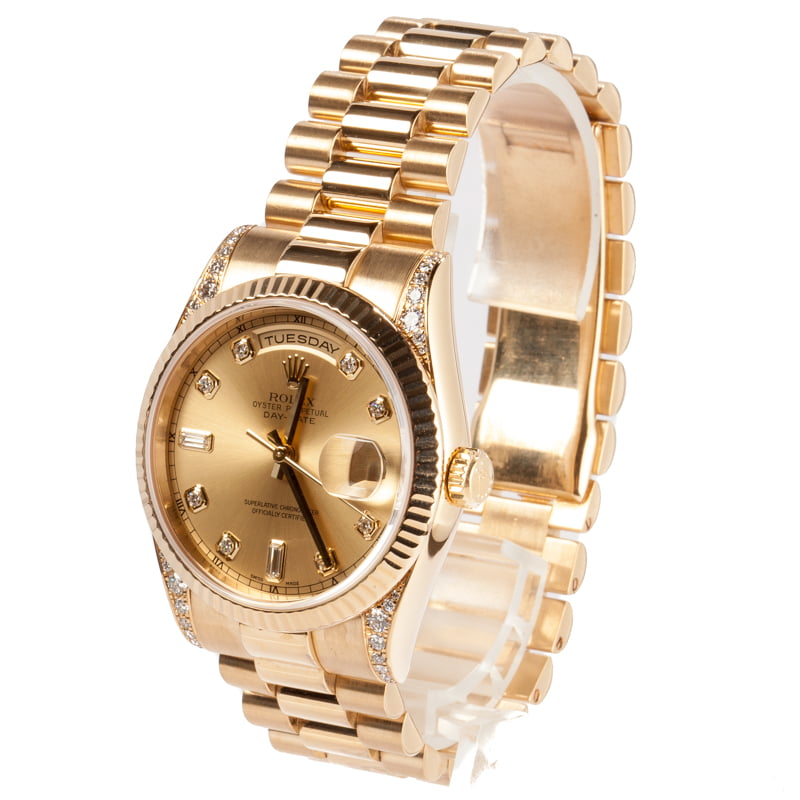 Pre-Owned Rolex Day-Date President 18k Yellow Gold