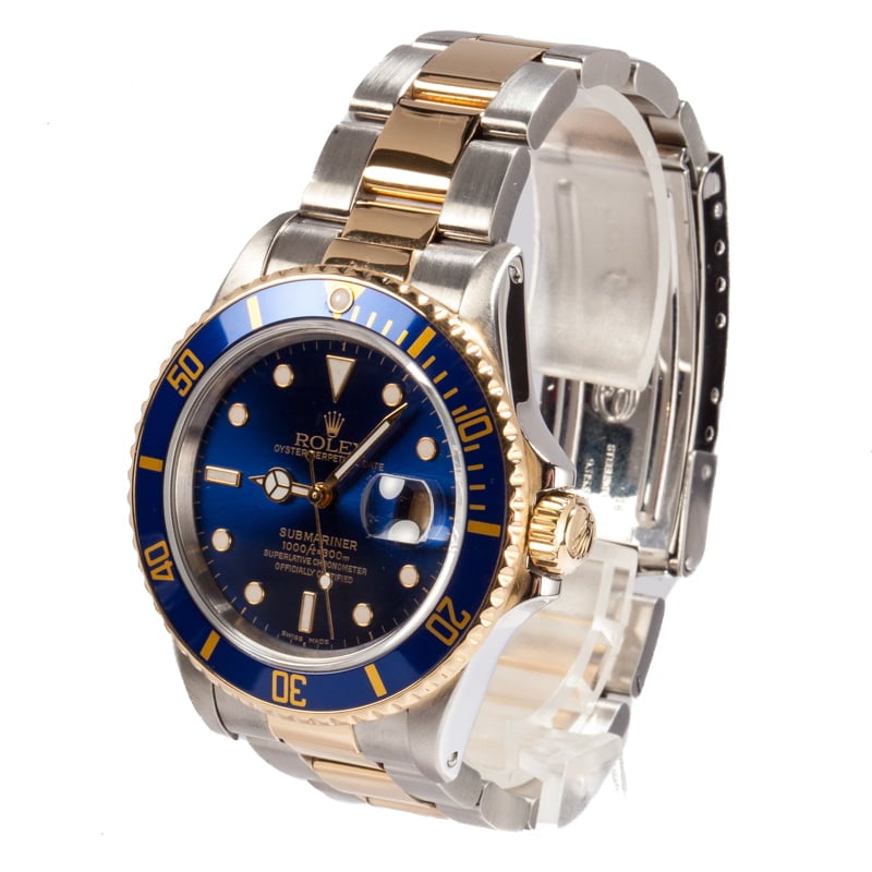 Rolex Submariner 16803 Blue Dial Men's Watch