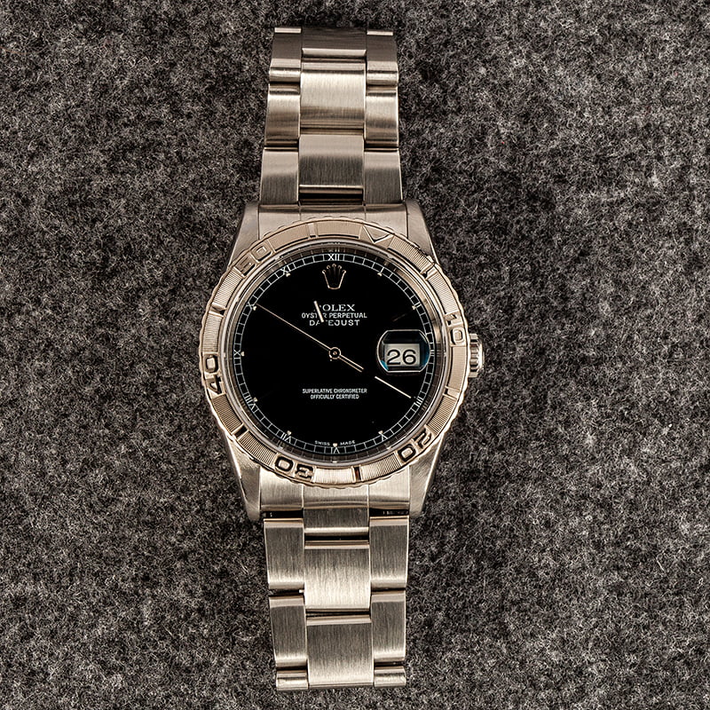 Rolex Datejust 16264 'Turn-O-Graph' Black Dial