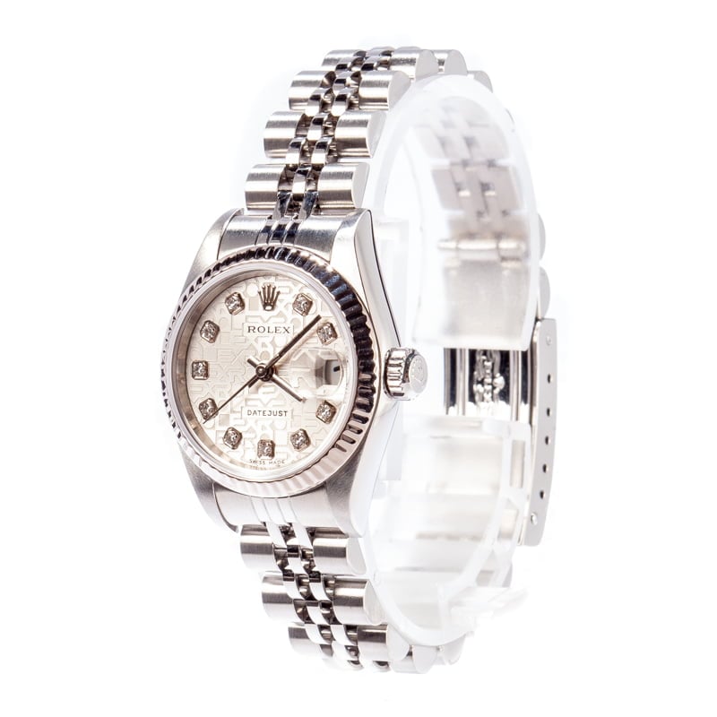 146684 x-1 Rolex Lady-Datejust 79174 Silver Diamond Dial