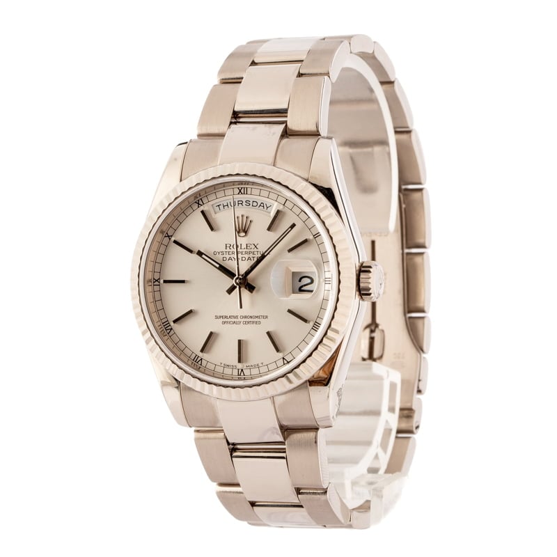 Men's Used Rolex White Gold Day-Date 118239