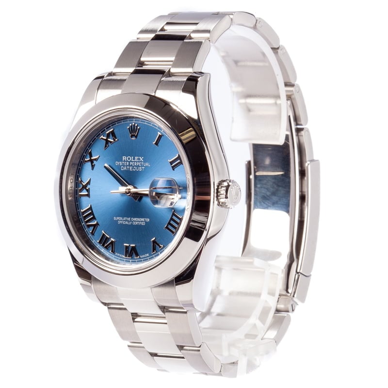 Rolex Datejust 41mm 116300 Blue Roman