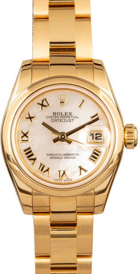 Used Ladies Rolex Datejust 179168 Yellow Gold