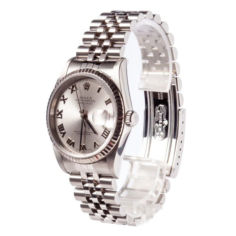 Men's Rolex Datejust 16234 Silver Roman