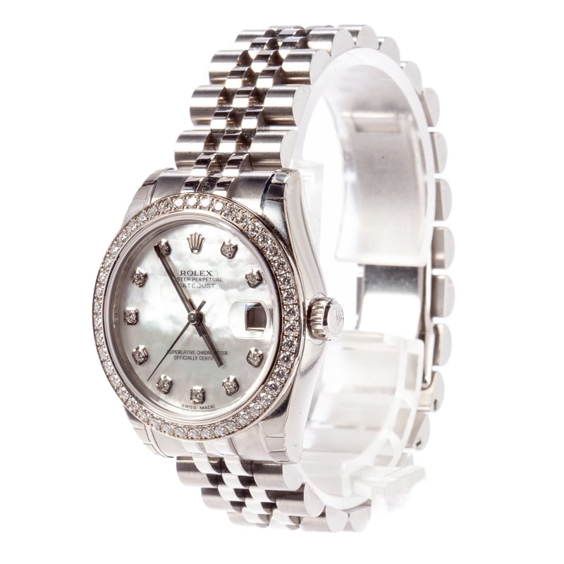 Rolex Datejust 178384 MOP Diamond Dial & Bezel