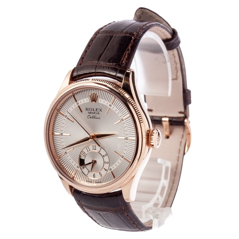 Rolex Cellini 50525 Everose with Silver Guilloche Dial