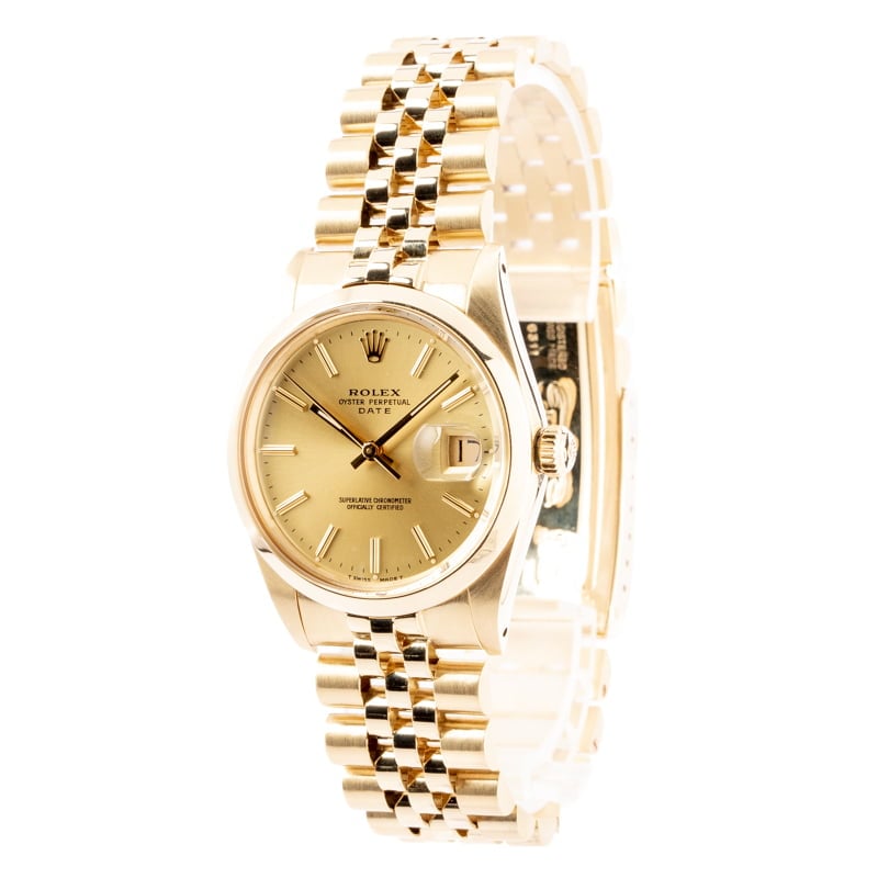 Rolex Date 15007 Champagne Dial