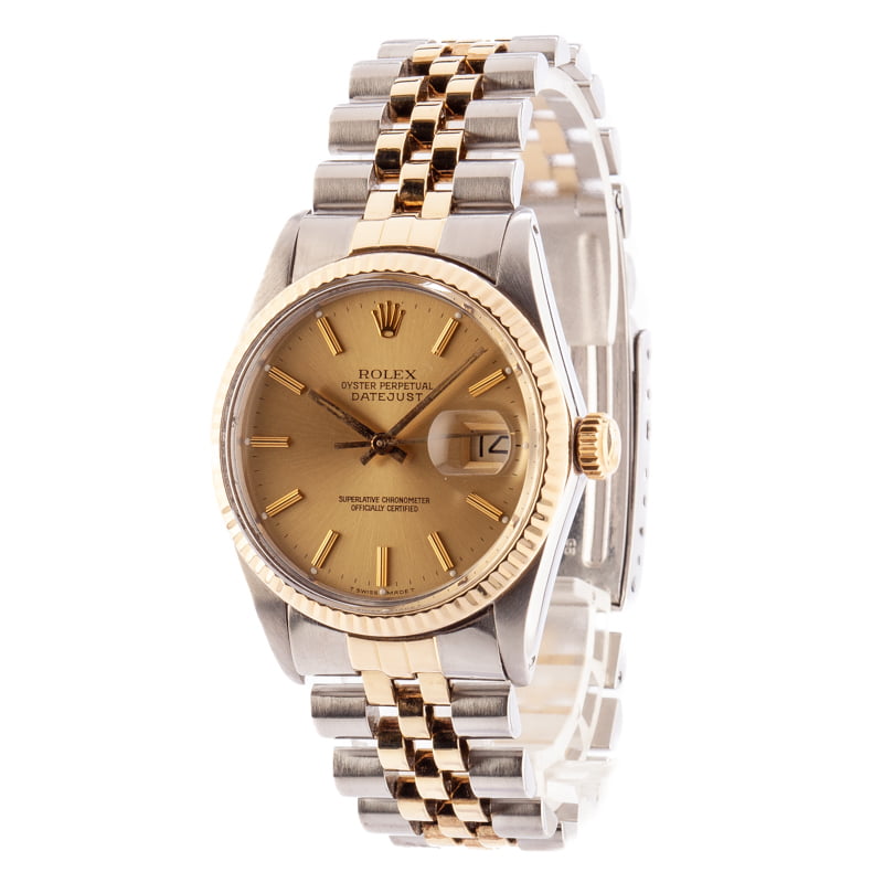 Men's Rolex Datejust 16013 Champagne Dial