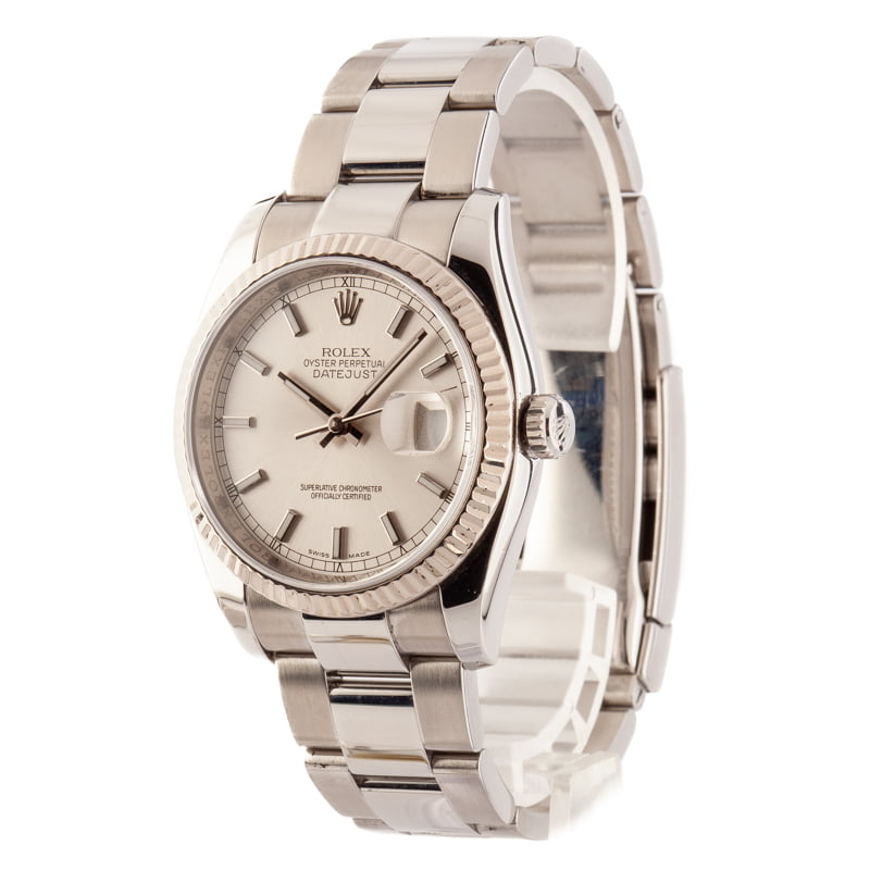 PreOwned Rolex Datejust 116234 Silver Dial