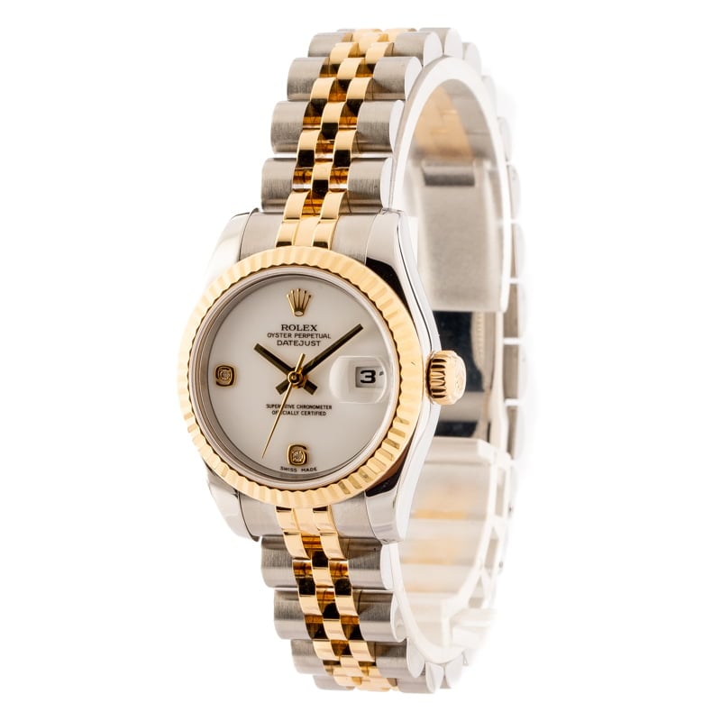 Ladies Rolex Datejust 179173 White Dial