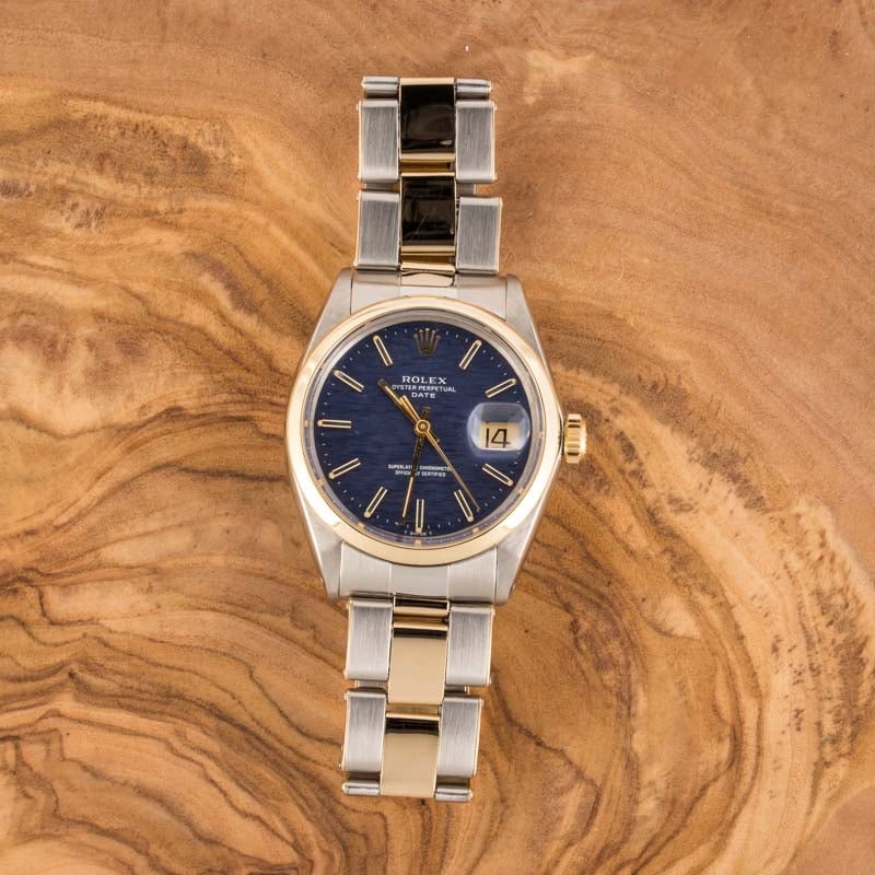 Vintage Rolex Date 1500 Blue Dial