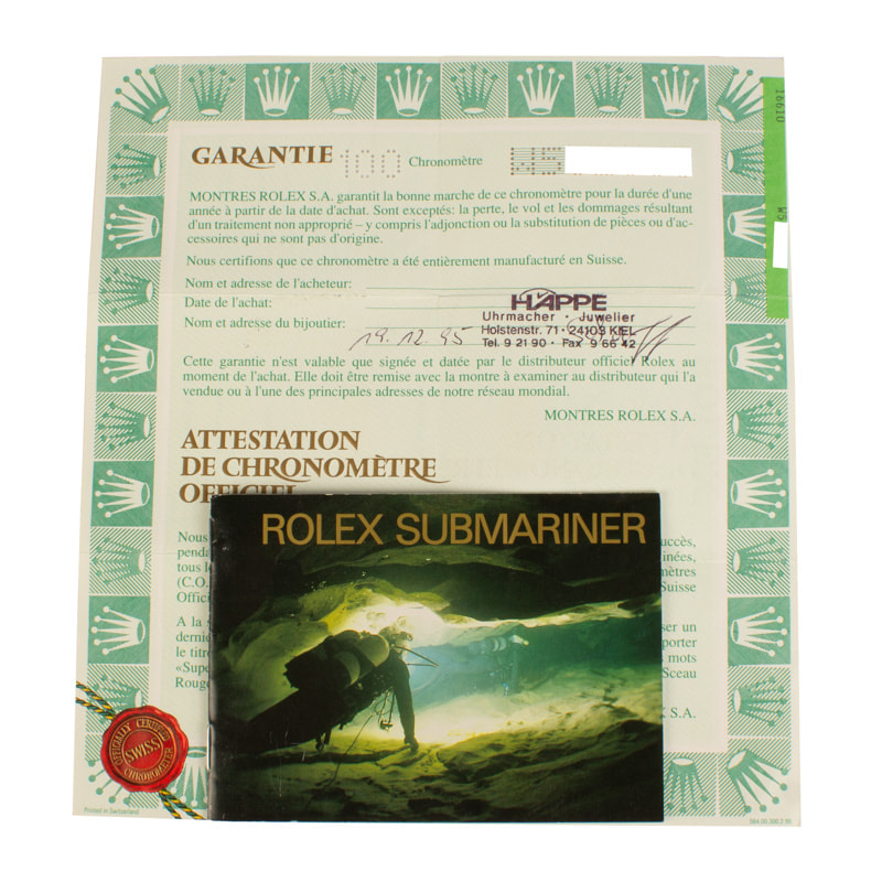 Rolex submariner outlet booklet