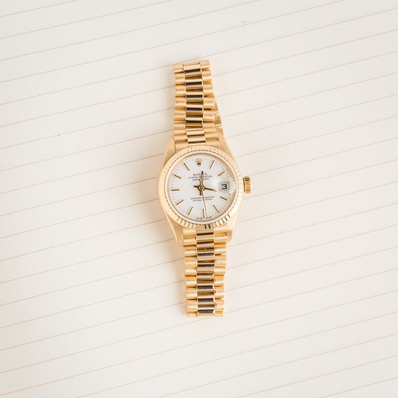 Used Rolex Yellow Gold Datejust 79178 White Dial