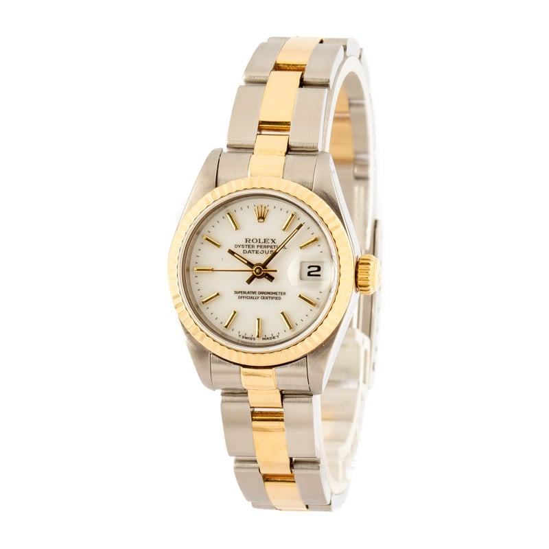 Pre-Owned Ladies Rolex Datejust 69173 White Dial