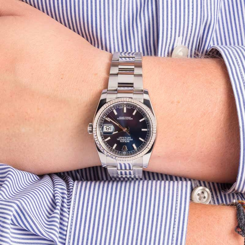 Rolex Datejust 116234 Blue Index Dial