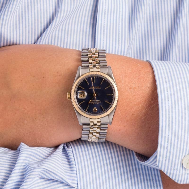 Rolex Datejust 16013 Blue Dial Two Tone Jubilee