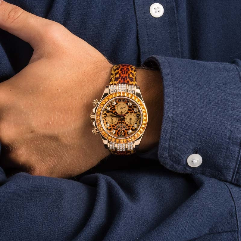 Pre Owned Rolex Daytona 116598 Leopard Dial & Bracelet