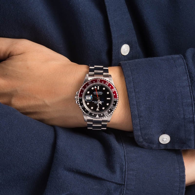 Used Rolex GMT-Master II Ref 16710 Red & Black Coke