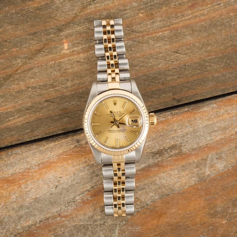 Lady Rolex Datejust 69173 Champagne Dial