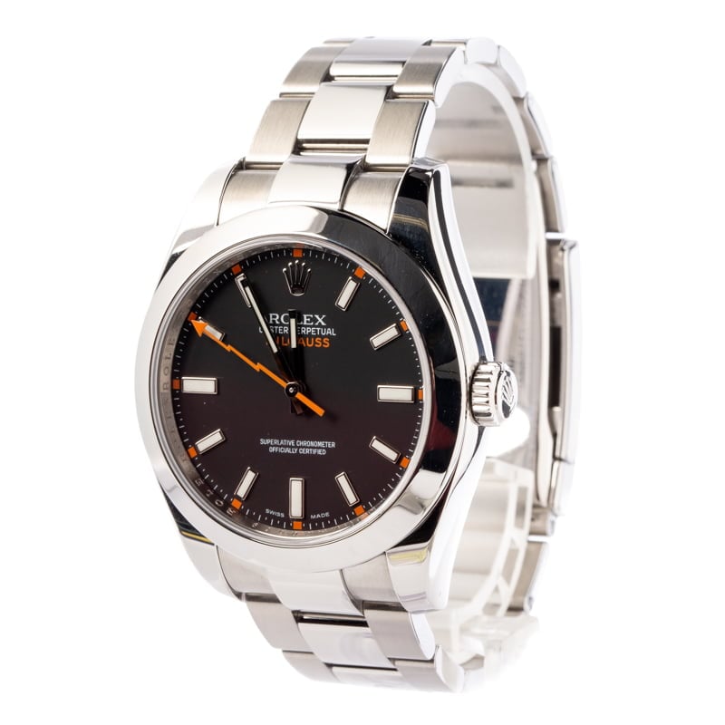 Rolex Milgauss 116400 Black and Orange