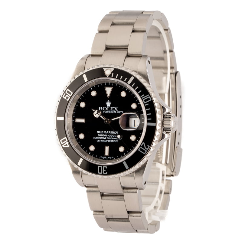 Mens Rolex Submariner 16610 Black 2