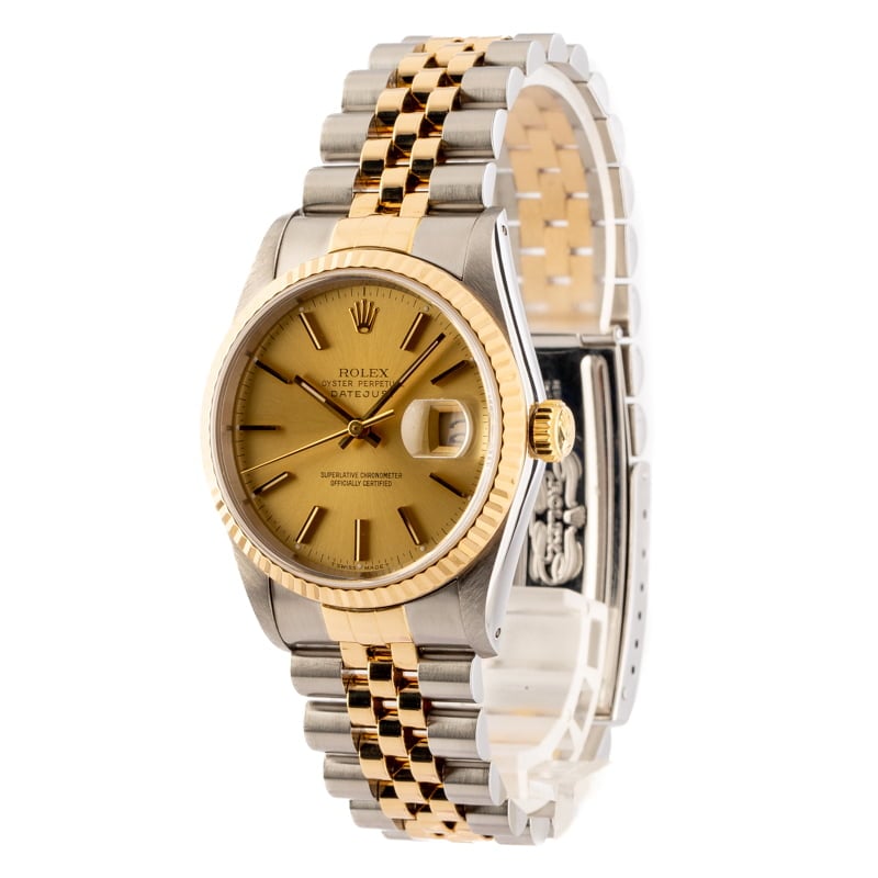 Pre-Owned Rolex Datejust 16233 Champagne Dial