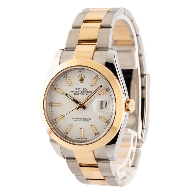 Rolex Datejust 41 Ref 126303 White Dial