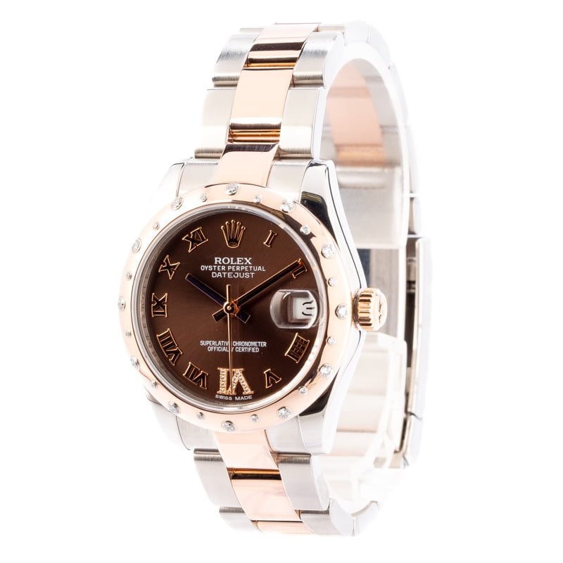 Ladies Rolex Datejust 178341 Steel & 18k Everose