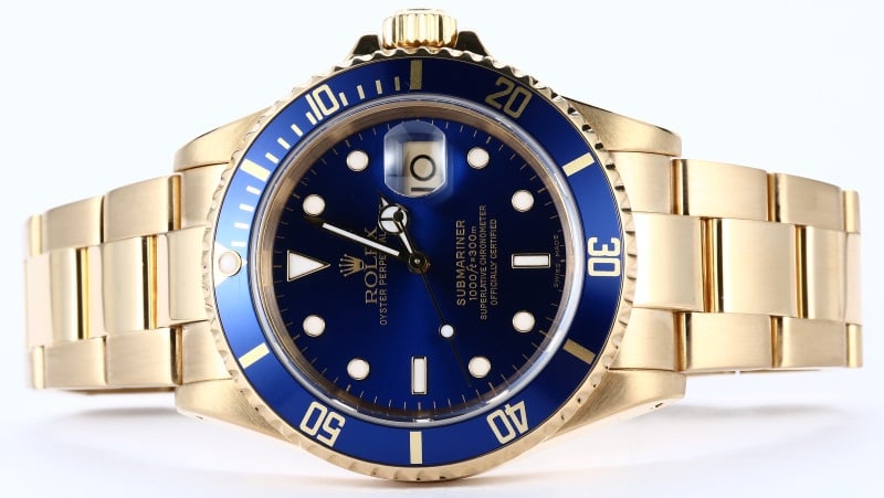 Rolex Submariner Yellow Gold 16618