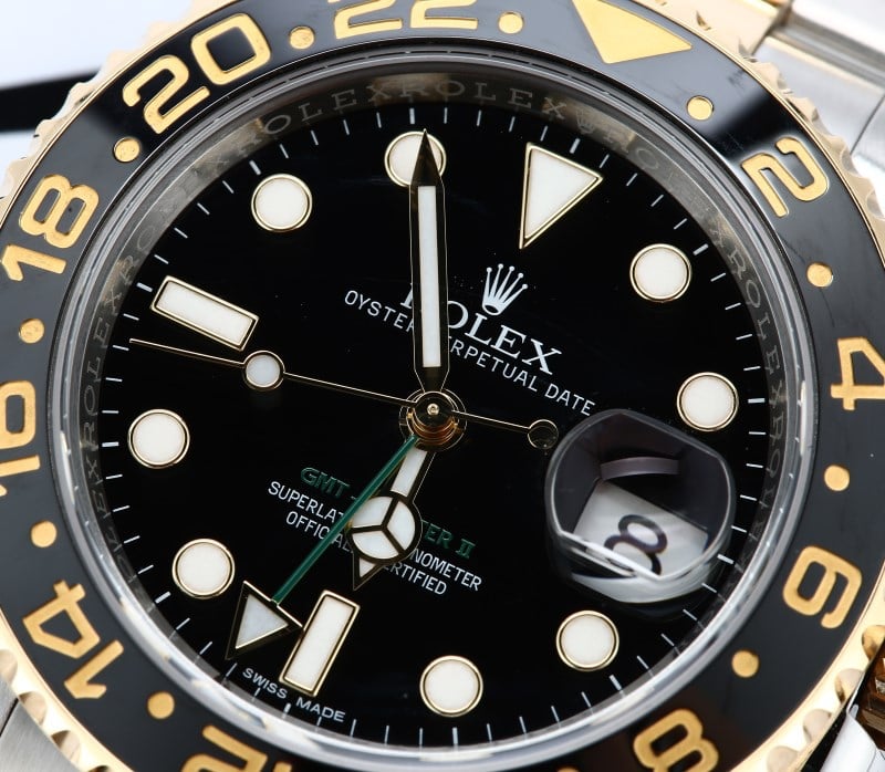 Rolex GMT Master II Steel and Gold 116713