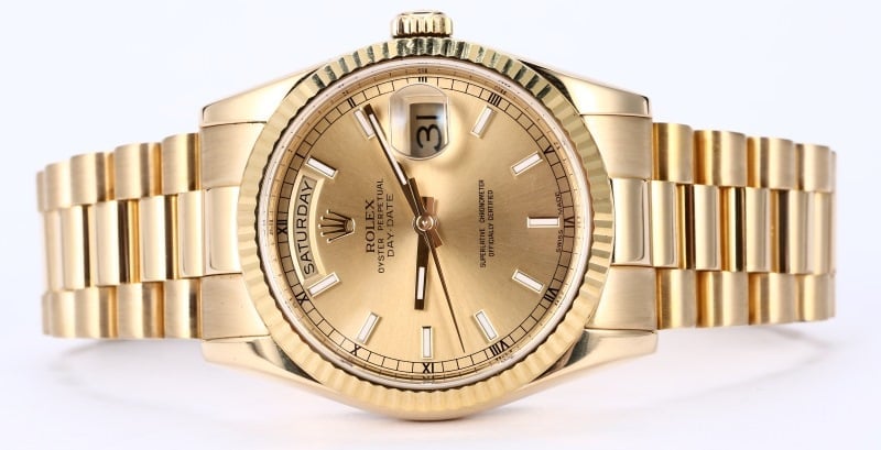 Rolex Presidential 118238 18K w/ Luminous Hour Markers