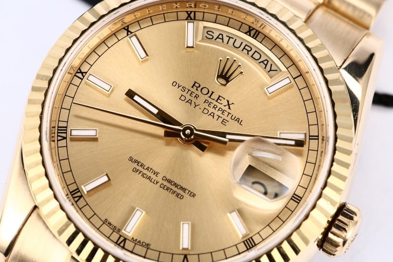 Rolex Presidential 118238 18K w/ Luminous Hour Markers