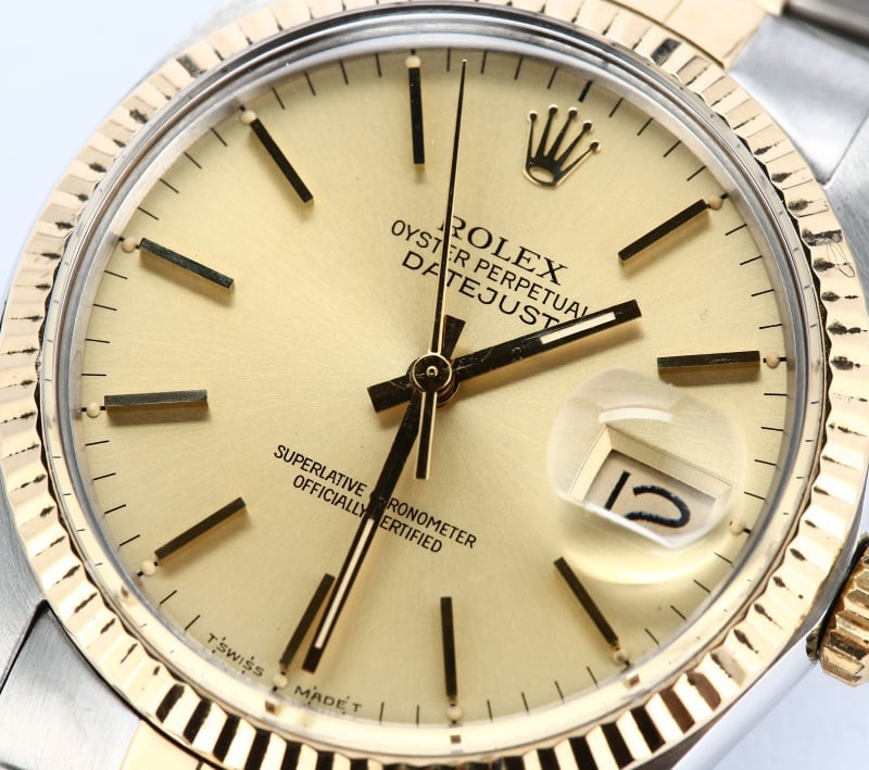 Rolex Datejust Champagne Dial 16013 Jubilee