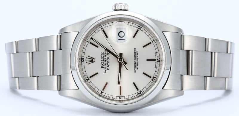 Rolex Datejust 16200 Silver Index Dial