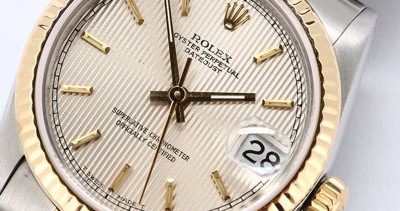 Midsize Rolex Datejust 68273 Tapestry Dial