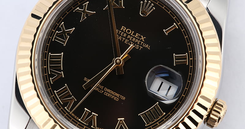 Used Rolex Datejust 116333 Black Roman Dial