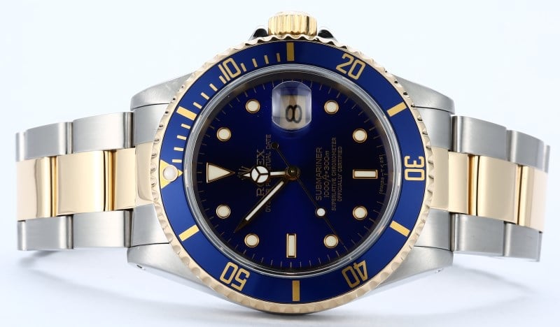 Rolex Two Tone Submariner 16613 100% Authentic