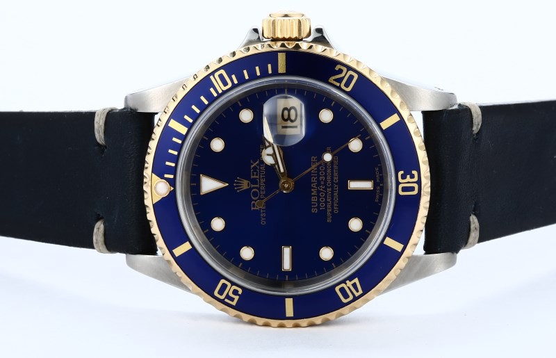 Rolex Submariner Two Tone 16613 Leather