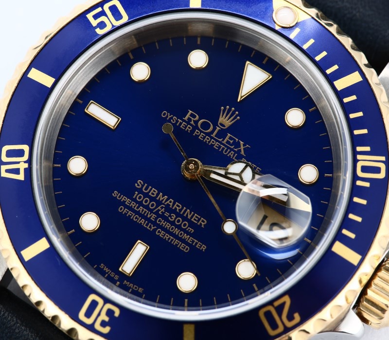 Rolex Submariner Two Tone 16613 Leather