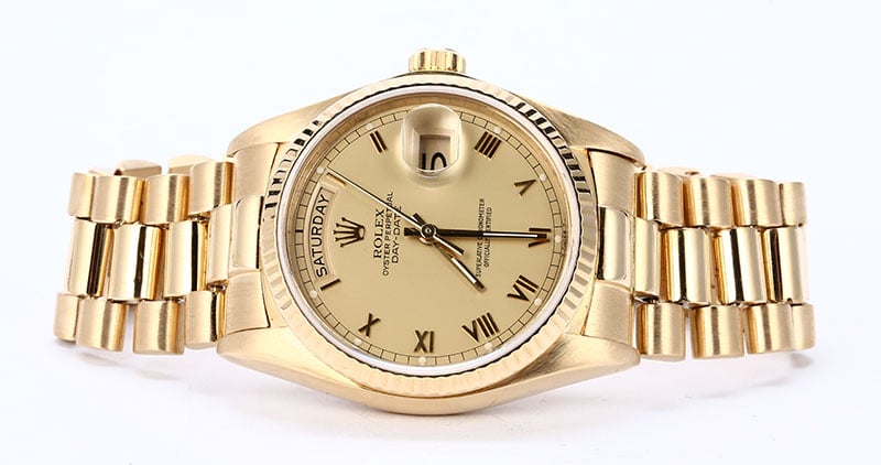 Rolex President 18038 Champagne Roman Dial