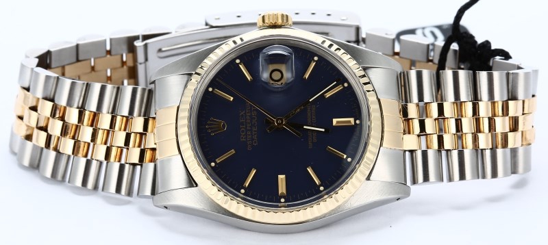 Rolex Datejust 16013 Blue Index Dial Certified Pre-Owned