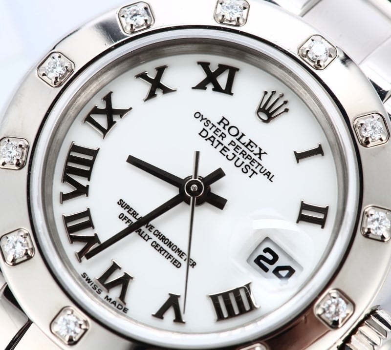 Lady Rolex Pearlmaster 80319 White Dial