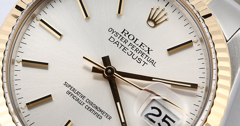 Certified Rolex Datejust 16013 Silver Dial