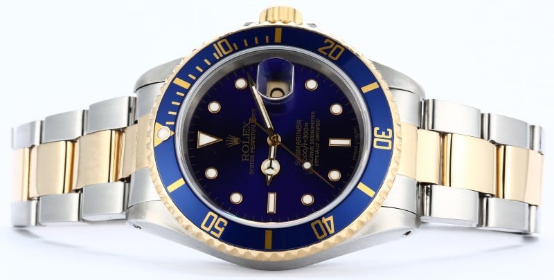 Rolex Submariner Blue Dial 16613 Certified Pre-Owned