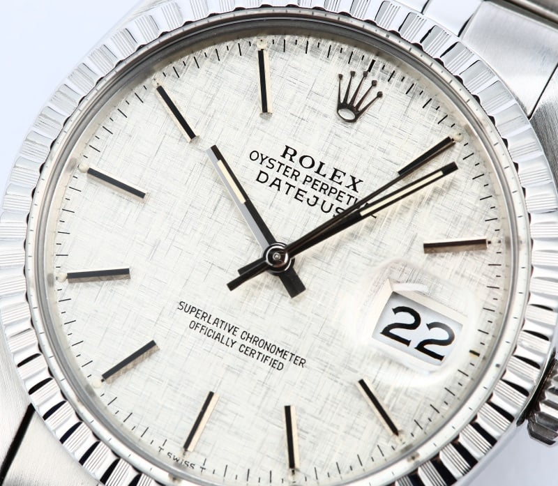 Rolex Datejust 16030 Silver Linen