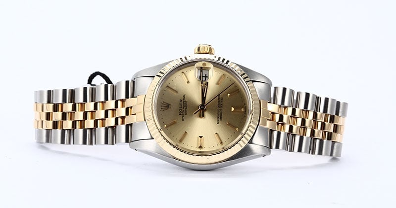 Mid-Size Rolex Datejust 6827 Champagne Dial